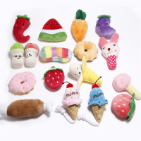 factory customized new dogs toys Chinese OEM 10cm cute plush fruit design toy for pets